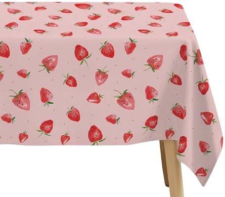 Strawberry Birthday Party Decorations Tablecloth 3 Pcs 54x108 Inches