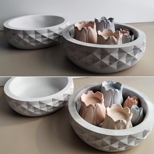 Wehous Diamond Shape Large Bowl Silicone Mold for Epoxy Resin Crafts