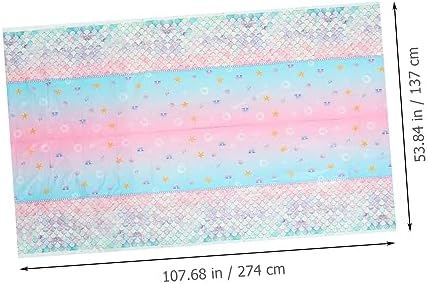 ULDIGI Disposable Mermaid Tablecloth for Birthday Parties
