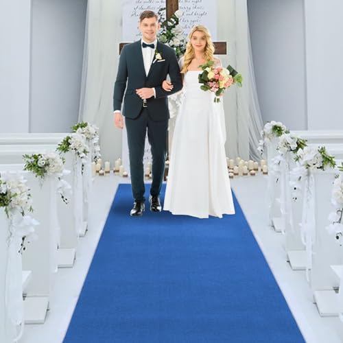 360 GSM Blue Carpet Runner for Weddings and Parties
