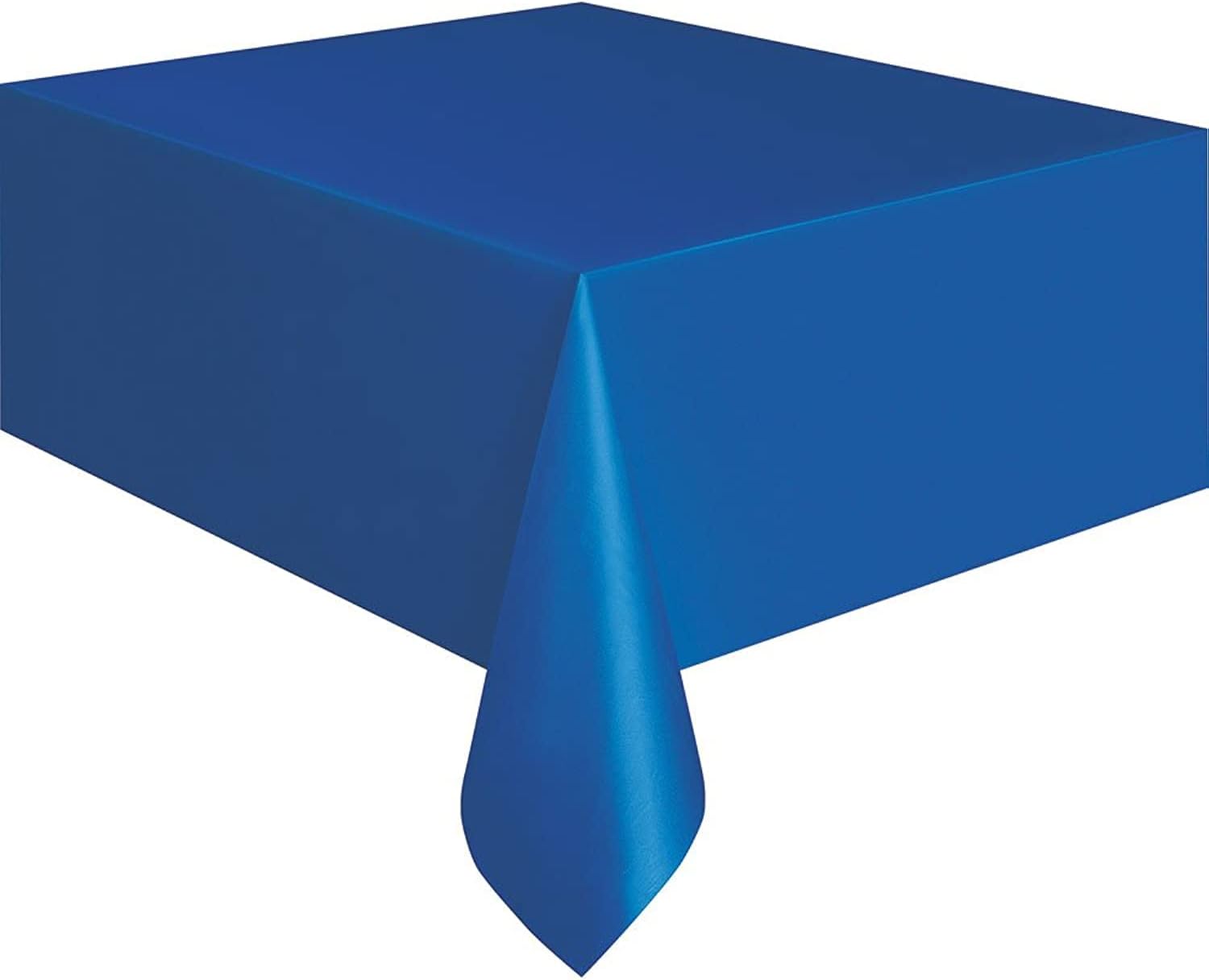 Royal Blue Solid Rectangular Plastic Table Cover 54x108