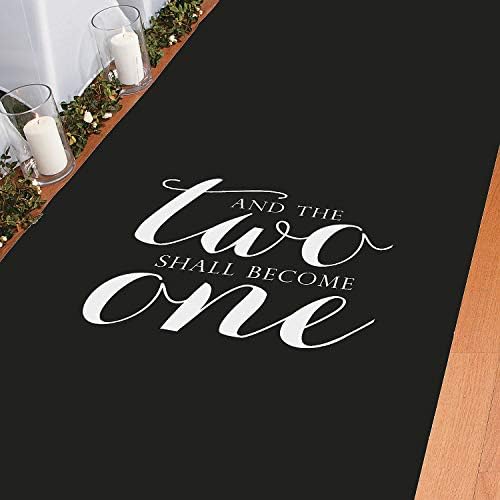 And The Two Shall Become One Black Aisle Runner
