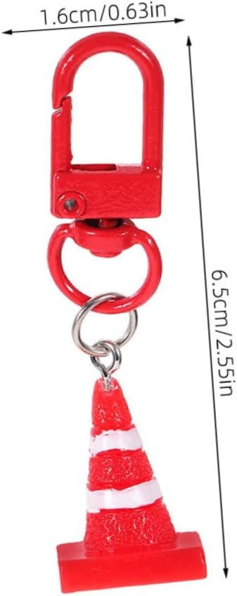 30pcs Resin Traffic Cone Keychain Charms for Bags and Accessories
