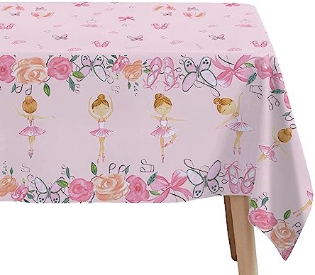 Xigejob Ballerina Party Tablecloth Set 3 Pack 54x108 Inches