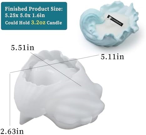 Wehous Resin Molds Silicone Mica Glitter Jewelry Candle Holder Storage Craft Kit