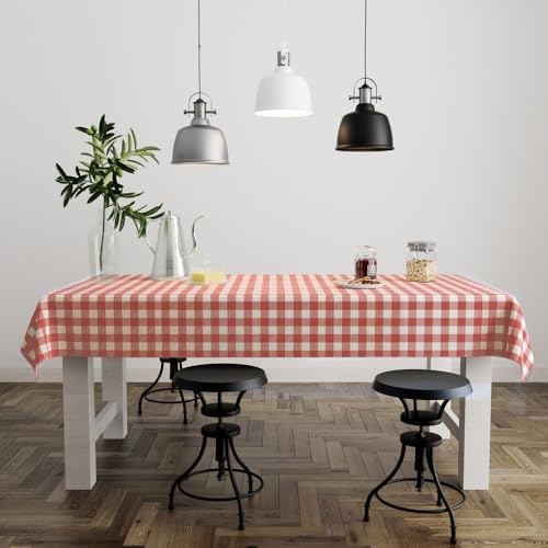 3 Pack Red and Pink Gingham Tablecloths for Parties
