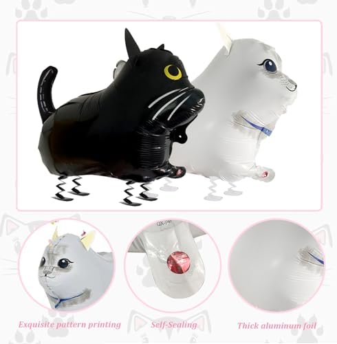 8PCS Walking Cat Balloons for Party Decorations