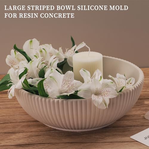 Wehous Large Round Silicone Mold for Candle and Storage