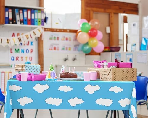 6 Pcs 108x54 Inches Traffic Themed Tablecloths for Birthday Parties