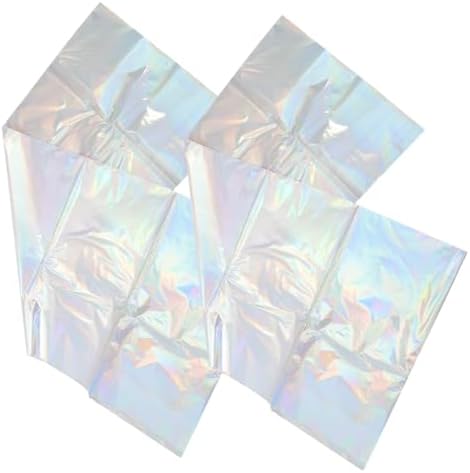 Cabilock 2pcs Rectangle Tablecloth Iridescent Holographic Foil Party Cover