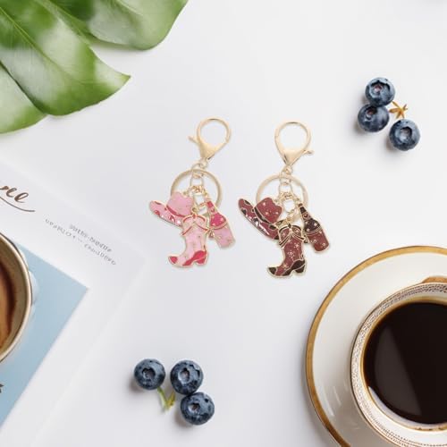 LOGOFUN Western Cowboy Hat Keychain Set