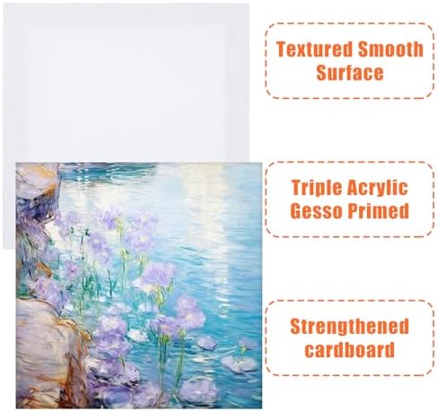 30 Pack Mini Canvases with Easel Sets for Art