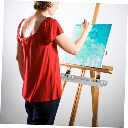 NUOBESTY Lightweight Plastic Easel Paint Tray Organizer