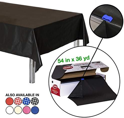 Neatiffy Disposable Tablecloth Roll Black 54 in x 108 ft
