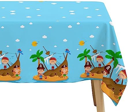 Pirate Party Tablecloth Set for Kids 3 Pack