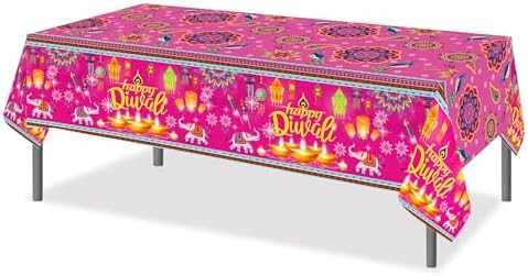 CC HOME Indian Diwali Party Tablecloth 54x87 Inch