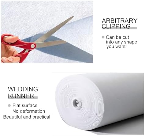 Luyckfrazy Carpet Runners White Wedding Aisle Runner 15x20m