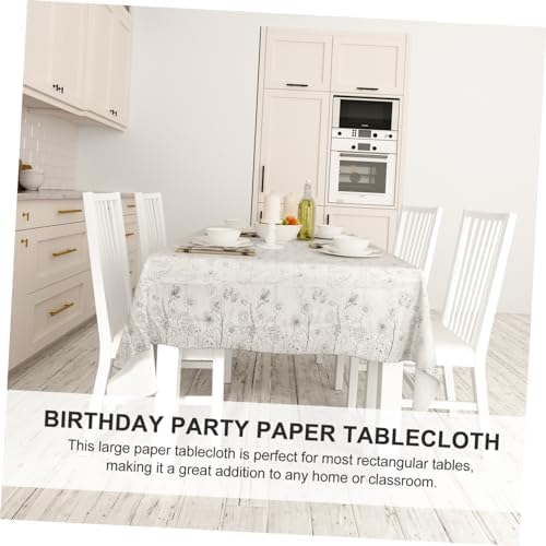 NUOBESTY Flower Fairy Themed Paper Tablecloth for Birthday Parties