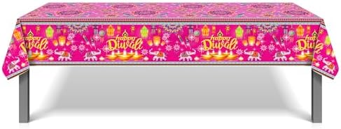 CC HOME Indian Diwali Party Tablecloth 54x87 Inch