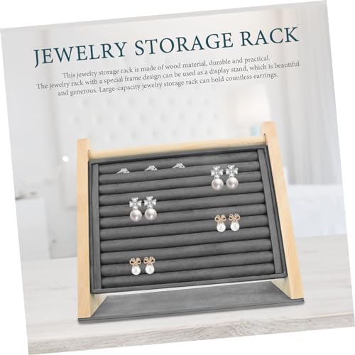 Wooden Jewelry Organizer for Earrings and Necklaces