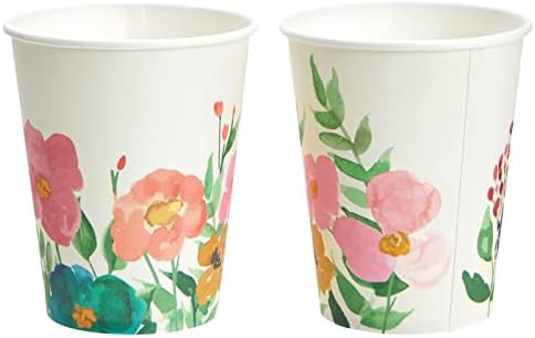 Juvale 144-Piece Floral Paper Plates Napkins Set