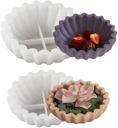 2PCS Flower Tray Resin Mold for Epoxy Casting and Craft Projects