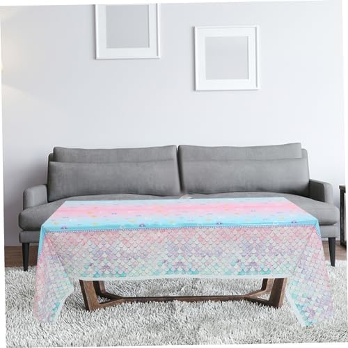 ULDIGI Disposable Mermaid Tablecloth for Birthday Parties