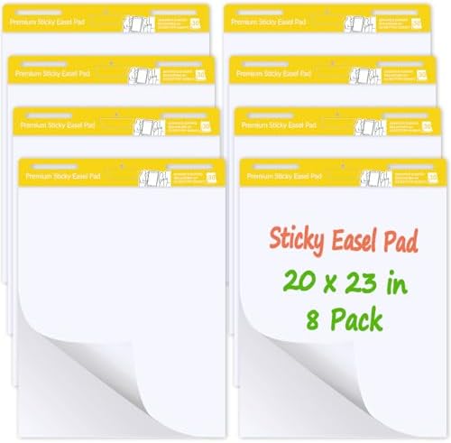 ReliThick 8 Pads Sticky Easel Pad 20x23in White