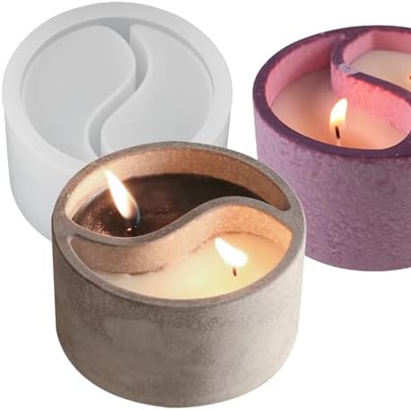 Tai Chi Candle Holder Resin Mold in Yin Yang Design