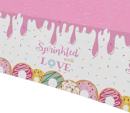 Pink Donut Tablecloth Set 3 Pack Baby Shower Decor
