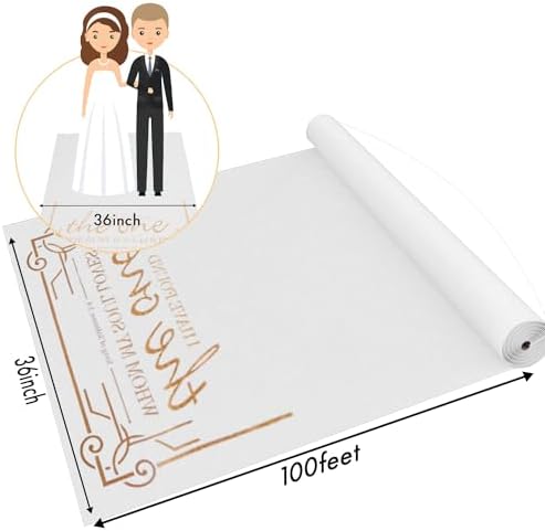 FrenzyBird Aisle Runner Wedding 3x100 Feet White Walkway Decor