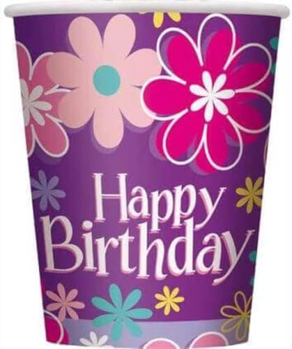 9oz Blossom Birthday Party Cups 8ct