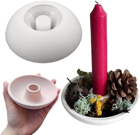 Wehous Round Candle Holder Mold for Resin Casting