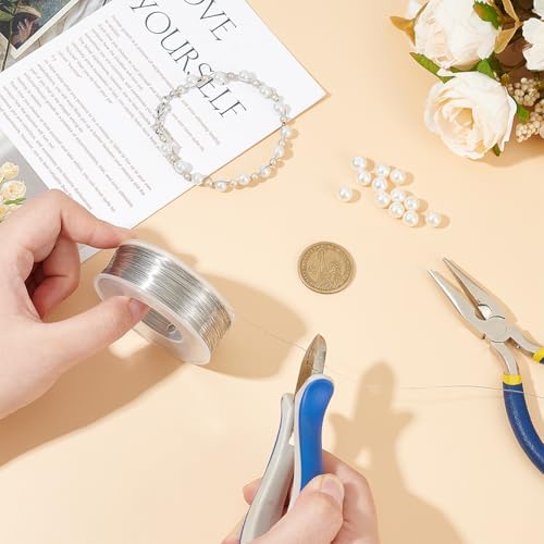 BENECREAT 28 Gauge Stainless Steel Binding Wire for Jewelry Crafts