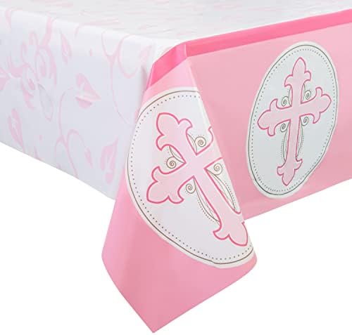 Pink Baptism Tablecloth Set of 2 for Girls