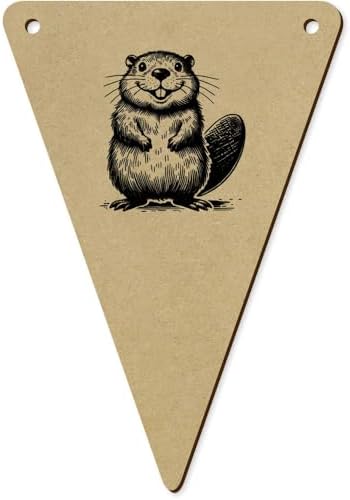 Happy Baby Beaver 5pcs Wooden Bunting Flags BN00087392