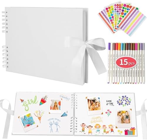 EVNEED Scrapbook Photo Album Wedding Guest Book
