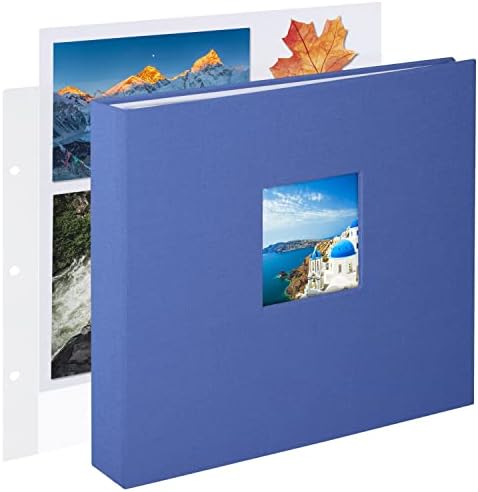 10x10 Inch 3 Ring Scrapbook Album with 60 Pages and Fabric Cover