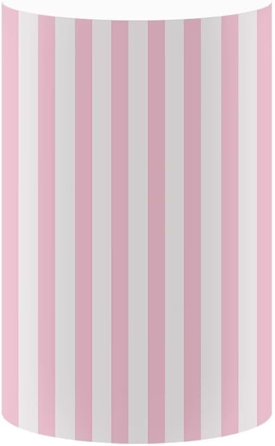 KONPON Pink Striped Cylinder Plinth Cover for Donuts