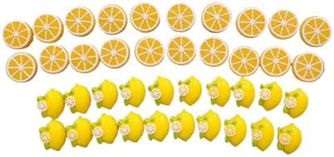 Ebonee Mini Resin Lemon Orange Slices Decor Accents 40 Pack