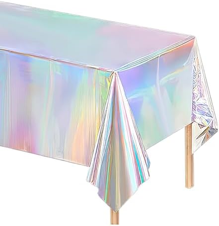 Iridescent Party Tablecloth 3 Pack Pink Mermaid Theme