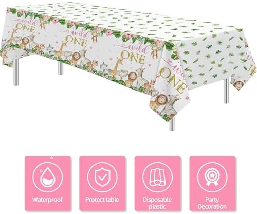 Wild One Birthday Decorations Tablecloth Set