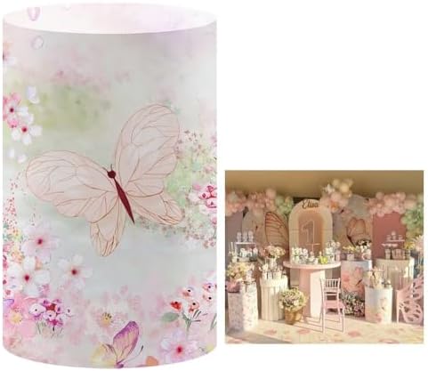 KONPON Butterfly Cylinder Plinth Covers for Parties