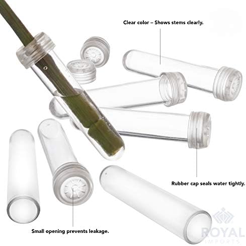 Royal Imports Floral Water Tubes with Caps 100 Pack