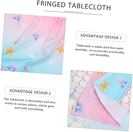 ULDIGI Disposable Mermaid Tablecloth for Birthday Parties