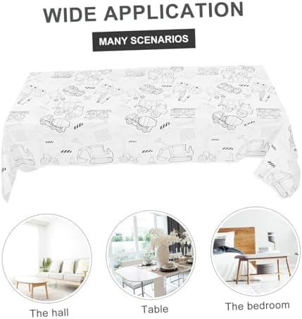 Uonlytech Birthday Coloring Tablecloth for Kids Parties
