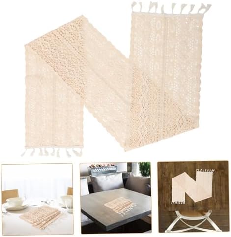 Zerodeko Cotton Table Runner with Fringe Decor