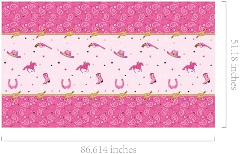 Western Cowboy Party Plastic Tablecloth 54 x 87 Inch