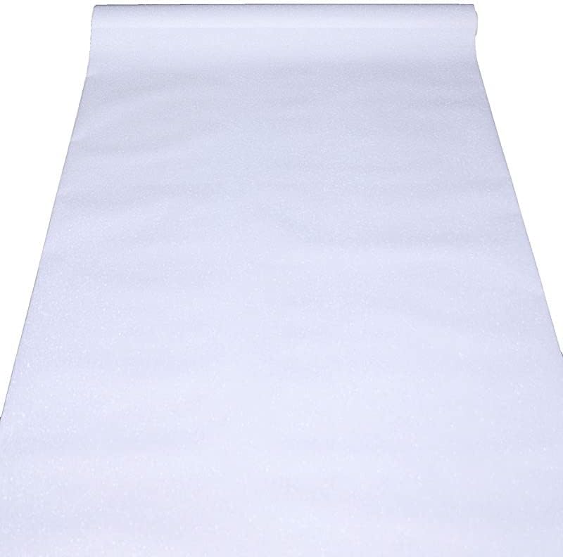 Balsa Circle 50 Feet White Glittered Aisle Runner