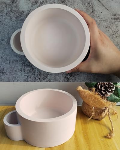 Wehous Large Silicone Candle Holder Mold with Match Holder